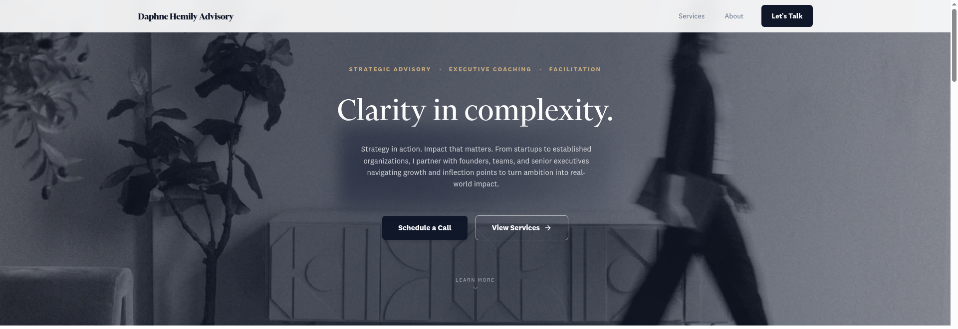 Redesigning Daphne Hemily Advisory, Brand · Web · CMS case study cover